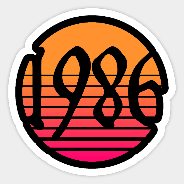 1986 years Sticker by Bakchos